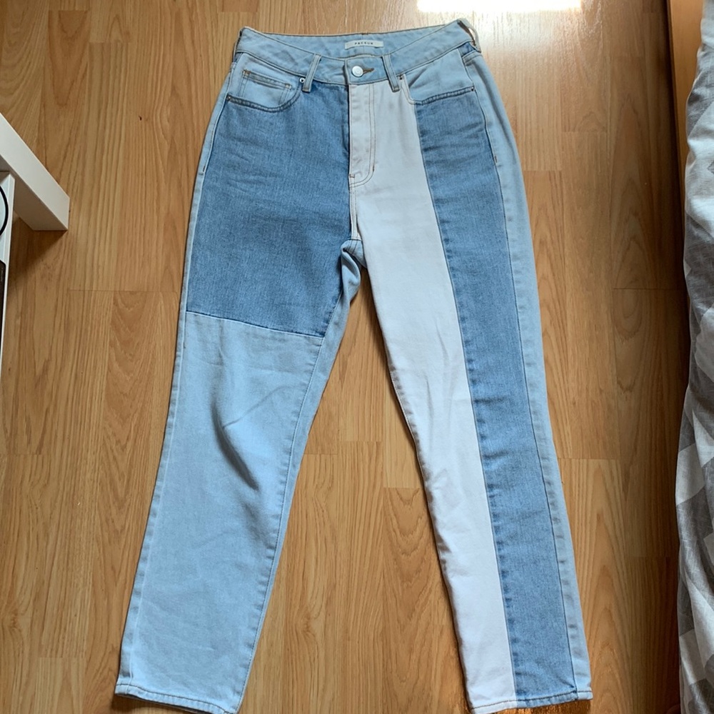 Patch work mom jean